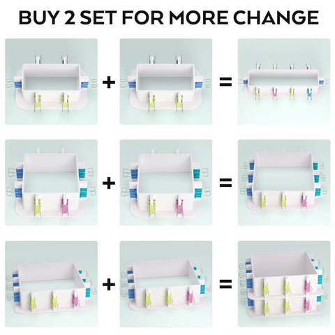 Adjustable Molds Housing For Silicone And Resin Molds with binder clips in multiple configurations