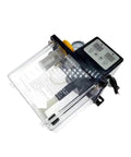 Top view of Adjustable Oil Distributor with 0.5L 1L 2L capacities for Automatic CNC Electromagnetic Lubrication, brass body shown