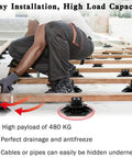 24 Pack Adjustable Plastic Pedestal Paver Supports For Decking And Floor Elevation installation under wooden beams
