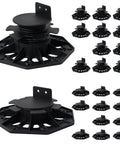 24 Pack Adjustable Plastic Pedestal Paver Supports For Decking And Floor Elevation With Unilateral Keel Slot Easy Screw Fix