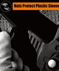 Close-up of protective plastic sleeve for 10 Inch Adjustable Pliers Wrench With Quick Adjust Push Button And Parallel Jaws From CRV Steel
