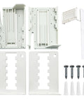 2.5 Inch Pocket Rod Brackets For Drapery Adjustable 3.5 To 6 Inch Clearance Universal Fit For Wide Pocket Rods Heavy Duty Mounting Hardware Included 1 Pair With Screws And Plugs By Amazing Drapery Hardware showing brackets, screws, and plugs.