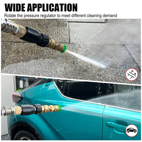 Adjustable Pressure Regulator For Pressure Washer With M22 Connector Up To 4000 PSI Dial In Exact Water Pressure for cleaning surfaces
