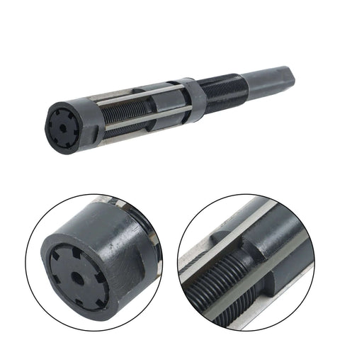 Pro Grade Adjustable Hand Reamer 26-29.5mm (1-1/32 to 1-5/32 Inches) With Square Shank and HSS Blade for Metalworking, shown in front view