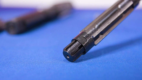 Close-up of adjustable reamer in high-speed steel 1-1/2 to 1-13/16 inch capacity with black oxide finish round shank