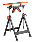 ✝️ 4-in-1 Roller Stand, 440 lb Load Capacity, 33-50 in Adjustable Height, Folding Heavy Duty with Rack & Polished Multi-Directional Roller Head, for Table Saw Outfeed Woodworking Extension Support