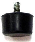 Adjustable Rubber Bumper Feet Levelers With 8-32 Thread Size, 0.341 In Stud Length, 0.480 In Foot Height, black rubber material