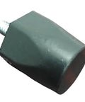 Close-up of adjustable rubber bumper feet levelers with one quarter twenty thread solid rubber construction, 1.03 inch height and 0.79 inch base.