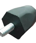 Adjustable Rubber Bumper Feet Levelers With One Quarter Twenty Thread Solid Rubber Construction 1.03 Inch Height And 0.79 Inch Base