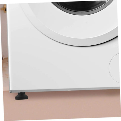 Side view of washer with Four Pack Sturdy Adjustable Furniture Leveling Pads Rubber Feet For Tables Machines Workbenches Cabinets