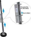 Adjustable Ladder Leveler Pair For Stairs And All Surfaces Anti Skid Alloy Steel Feet with Removable Rubber Caps close-up