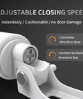 Close-up of pneumatic screen door closer showing adjustable speed settings, designed for Screen Door Closer, Storm Door Closer,Lasts for 10 Years