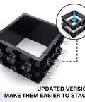 Stacked Adjustable Silicone Mold Housing Kit with binders for DIY resin, soap, candle molds, plastic frame with 4 corners, 8 pieces