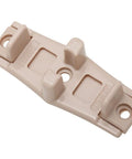 Sliding Door Guide Adjustable For Bypassing Doors Three Quarters To One And Three Eighths Inch Thick Nylon Tan Keeps Door Properly Aligned Includes Screws Cardboard Shim Required For Spacing Of Two Side Sections Easy Installation
