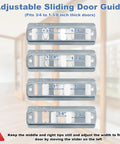 Sliding Closet Door Floor Guides With Carpet Risers, Adjustable Floor Guides For Doors, shown in a set of four with measurements.