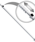 Sliding Door Security Bar with Childproof Lock, Adjustable, for Patio Doors and Sliding Glass Doors (25.75-47.5 Inches) showing extension mechanism