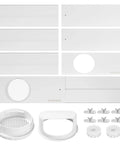 Portable AC Sliding Door Vent Kit With Adjustable Length From 16.9 To 88.6 Inches Fits 5.1 And 5.9 Inch Exhaust Hoses