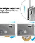 2 Pack Patio Door Rollers Replacement For Pella Sliding Patio Doors, 1-1/2 Inch Stainless Steel Ball Bearing, Adjustable Roller Height shown