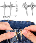 8 Sets Adjustable Star Button Pant Waist Tightener For Jeans And Skirts No Sew No Tools Detachable Decorative Waist Buckles