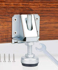 Heavy Duty Leveling Feet For Furniture And Equipment Adjustable Leg Levelers With 4000 Lbs Load Capacity 4 Pack installed on wood