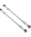 2 pcs adjustable steering tie rod ball joint, 185mm length with 8mm hole diameter, carbon steel steering linkage for 49cc electric ATV and go kart