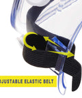 Close-up of adjustable strap on Two Pack Anti Fog Safety Goggles With Adjustable Fit And Lightweight Lenses.