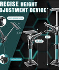 "✝️ Adjustable Support Pole, Cabinet Jacks for Installing Cabinets, Telescoping Support Poles Range showing height adjustment and locking features"
