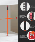 ✝️ Adjustable Support Pole, Quick-Adjustable Telescopic Rod Support System with height adjustment, grip pads, and pinch prevention