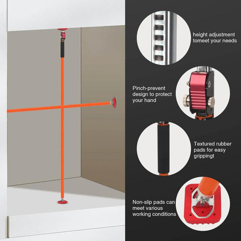 ✝️ Adjustable Support Pole, Quick-Adjustable Telescopic Rod Support System with height adjustment, grip pads, and pinch prevention