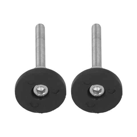 Protect floors and stabilize heavy machines with adjustable, swivel leveling feet featuring a reinforced nylon base and non-slip rubber pad.