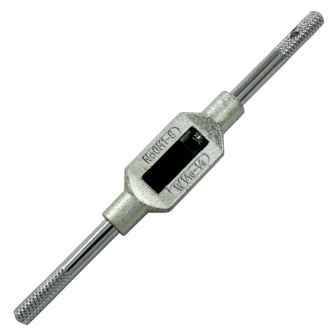 Adjustable Tap Wrench Handle For Metric M1 To M10 And W1 16 To 3 8 Thread Tap Holder Reamer Hand Tapping Tool, chrome plated tool steel.