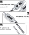 Adjustable Tap Wrench Handle For M1-M12 And W1/16-1/2 Reamers with anti-slip handle and adjustable sliding block.