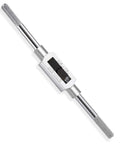 Adjustable Tap Wrench Handle For Machinists 1 Sixteenth Inch To 1 Half Inch Durable Alloy Steel Reamer Wrench Hand Tap Holder Pro Grade Tapping Tool For Repair And Maintenance shown in a front view.