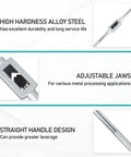 Adjustable Tap Wrench Handle For M6 To M20 And One Quarter To Three Quarter Inch Taps with high hardness alloy steel, straight handle design, adjustable jaws for metal processing.