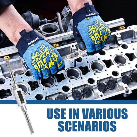 Machinist using Adjustable Tap Wrench Handle For Machinists 1 Sixteenth Inch To 1 Half Inch Durable Alloy Steel Reamer in a metal workshop.