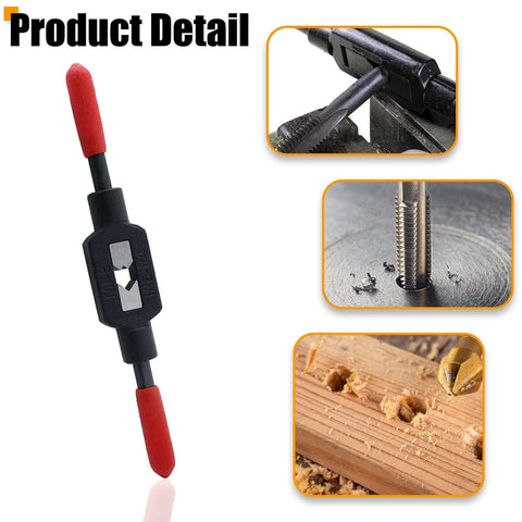 Adjustable Tap Wrench One Sixteenth To One Quarter Inch Jaw Opening 140mm Length Fits M1 To M8 Taps tap holder detail
