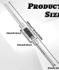 Adjustable Tap Wrench Handle M3 To M12 With 1/16 To 1/2 Inch Capacity, silver metal reamer tool with size annotations