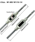 Adjustable Tap Wrench Handle For Metric M1 To M10 And W1 16 To 3 8 Thread Tap Holder Reamer Hand Tapping Tool, chrome plated