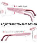 Over Glasses Safety Goggles With Anti Fog Clear Wraparound Lens ANSI Z87.1 showing adjustable temple design with angle options