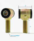 3/4 Threaded Bushing Kit for 4 Link Suspension, 0.750 Adjustable Chromoly Bushings with dimensions and polyurethane inserts