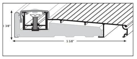 Diagram of Adjustable Aluminum & Hardwood Threshold Waterproof and Hidden Screws -Add-on Extension Available - Heavy Duty