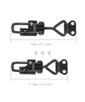 Adjustable Black Toggle Clamp Latch Set With Lock Hole And 550 Lbs Holding Capacity Heavy Duty Quick Release Metal Pull Latches