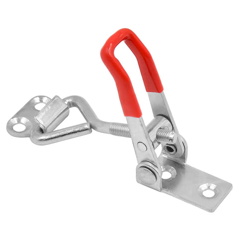 10 Pack Adjustable Toggle Latch Clamp 150Kg Capacity Heavy Duty Quick Release Pull Clamp Buckle 4001 with red rubber handle