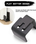 Bottom Floor Guide For Sliding Barn Doors Adjustable U Shaped Wall Mounted Black with safe flat base design and easy installation