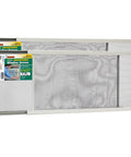 Adjustable Window Screen For 25 To 45 Inch Wide Openings, 10 Inch High, 2 Pack, Marvin Style Fit, varnished wood ends visible