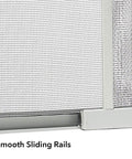 Adjustable Window Screen For 25 To 45 Inch Wide Openings, 10 Inch High, 2 Pack, Marvin Style Fit, smooth plated sliding rails detail