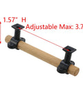 Adjustable Wood Cabinet Handles Set Of 4 With Screws For Drawers And Wardrobes Modern Double Hole Furniture Pulls Front View