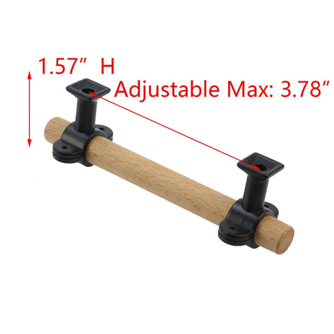 Adjustable Wood Cabinet Handles Set Of 4 With Screws For Drawers And Wardrobes Modern Double Hole Furniture Pulls Front View