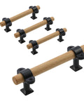 Adjustable Wood Cabinet Handles Set Of 4 With Screws For Drawers And Wardrobes featuring smooth finish and double holes