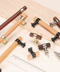 Two Pack Adjustable Wood Drawer Pulls T Bar Handles With 96mm Hole Center 3.8 Inch Double Hole Mount, shown on light surface